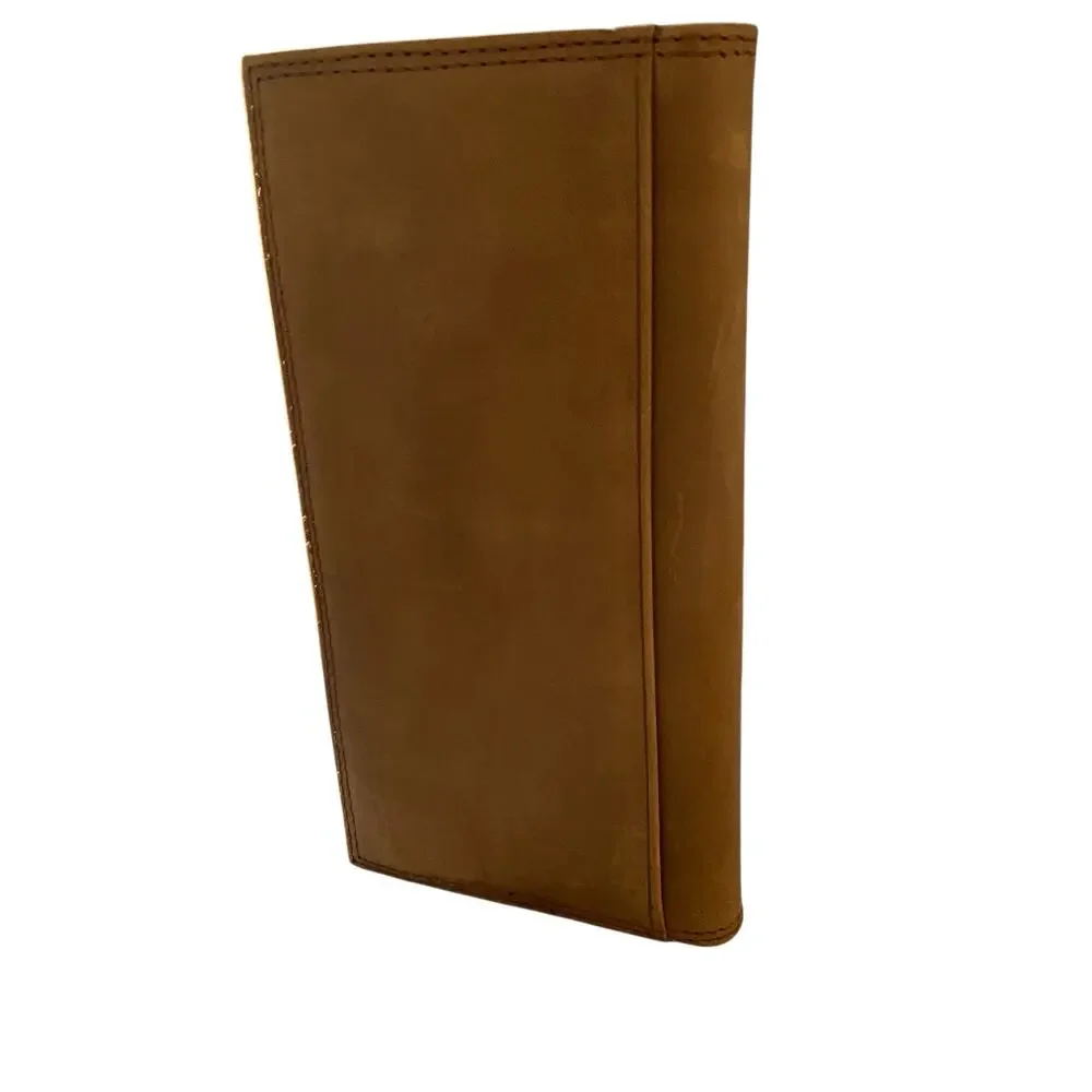 NWT Men’s JUSTIN'S RODEO GENUINE LEATHER WALLET Two Toned Brown 22054767W3